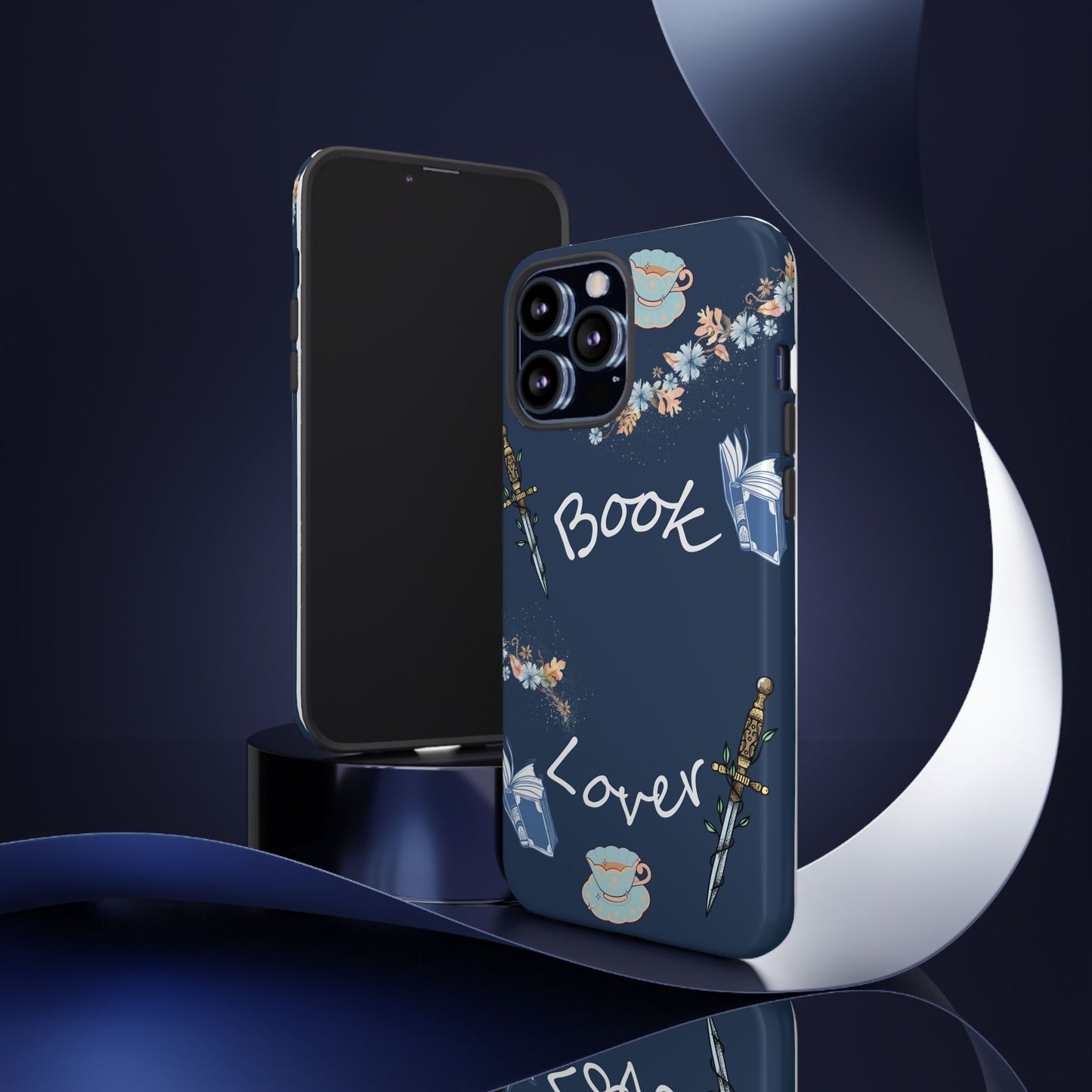 Book Lover Navy Phone Case