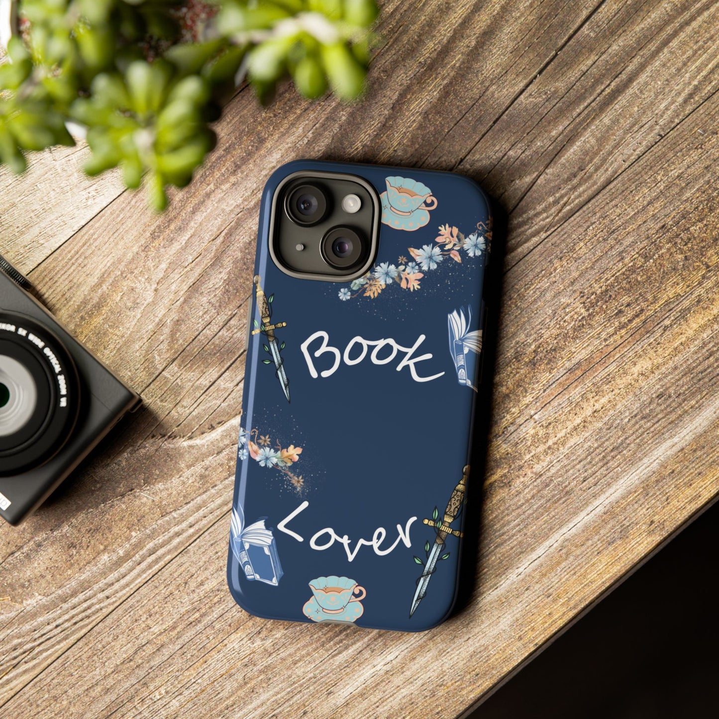 Book Lover Navy Phone Case