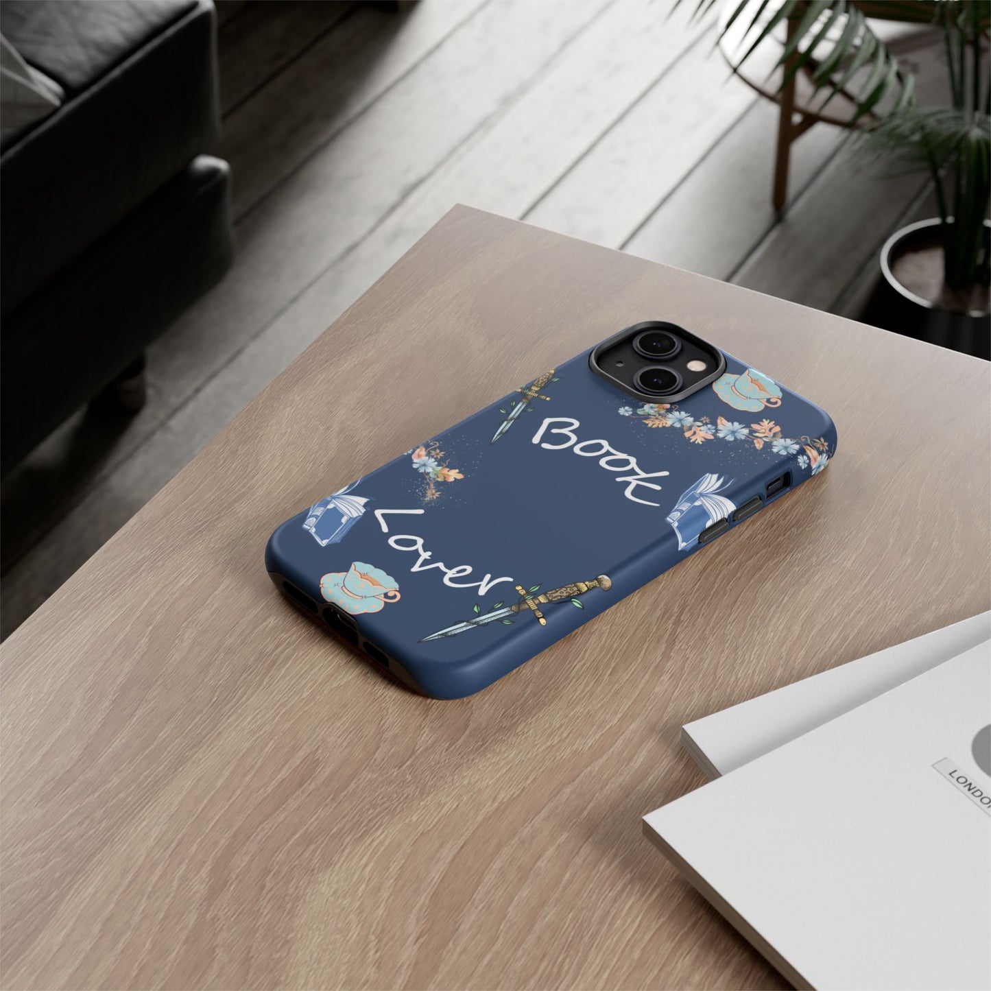 Book Lover Navy Phone Case
