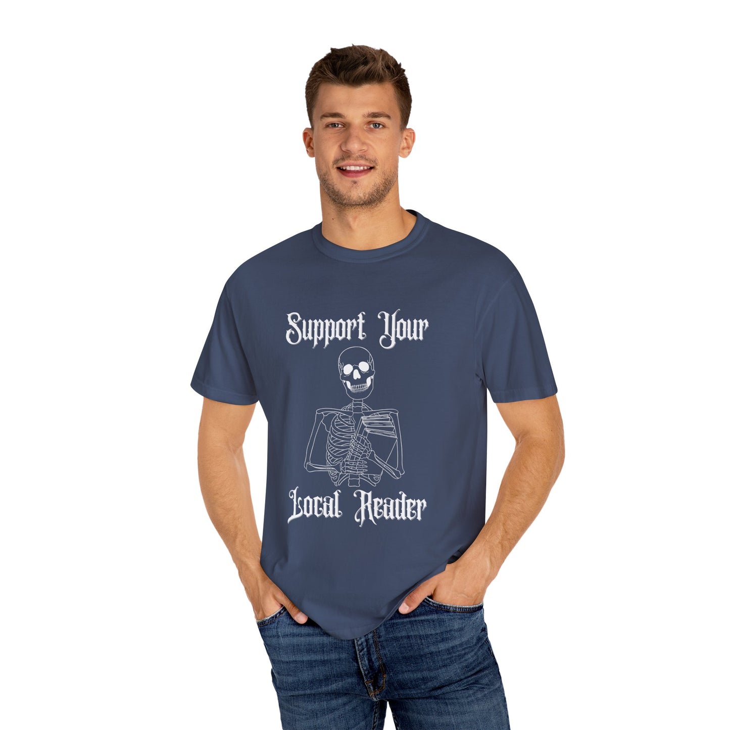Support Your Local Reader Skeleton Tee
