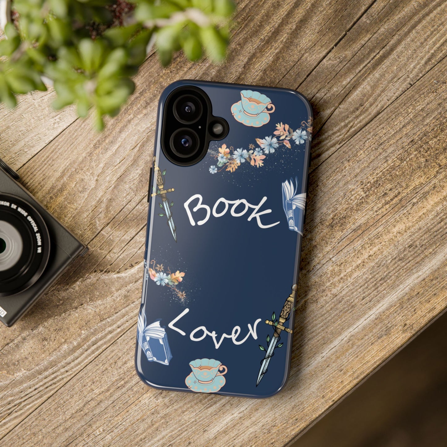 Book Lover Navy Phone Case