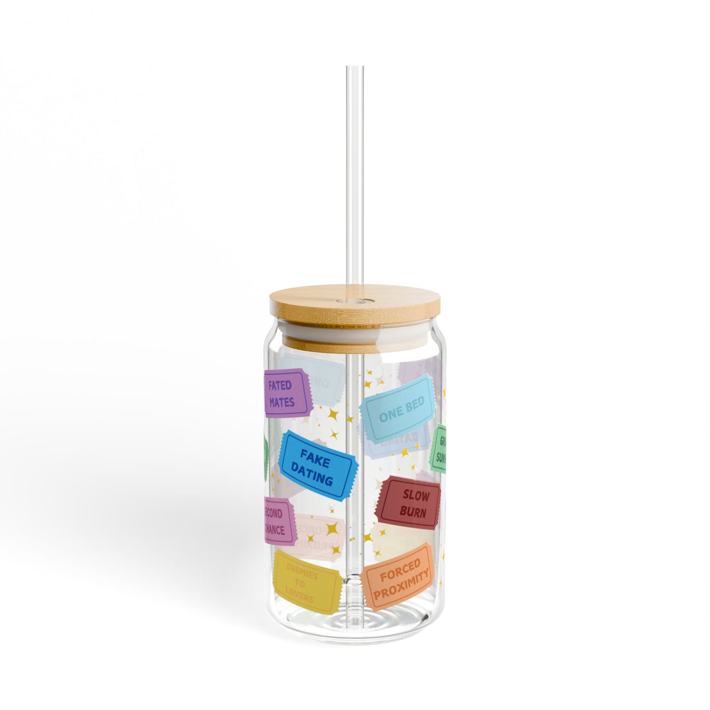 Trope Tickets Sipper Glass 16oz
