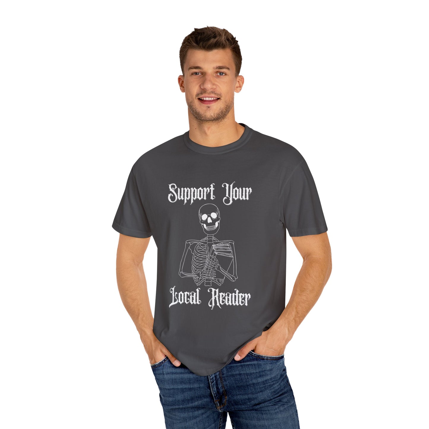 Support Your Local Reader Skeleton Tee