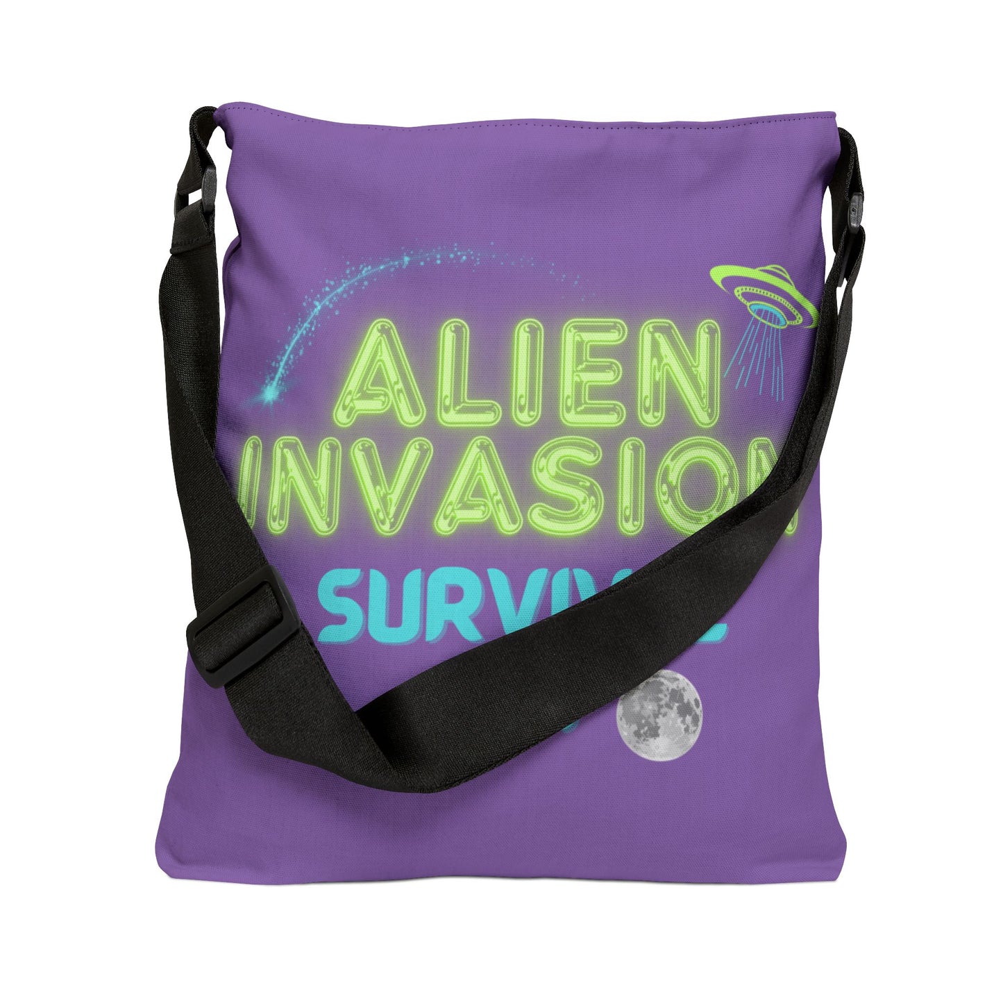 Alien Invasion Tote Bag Purple