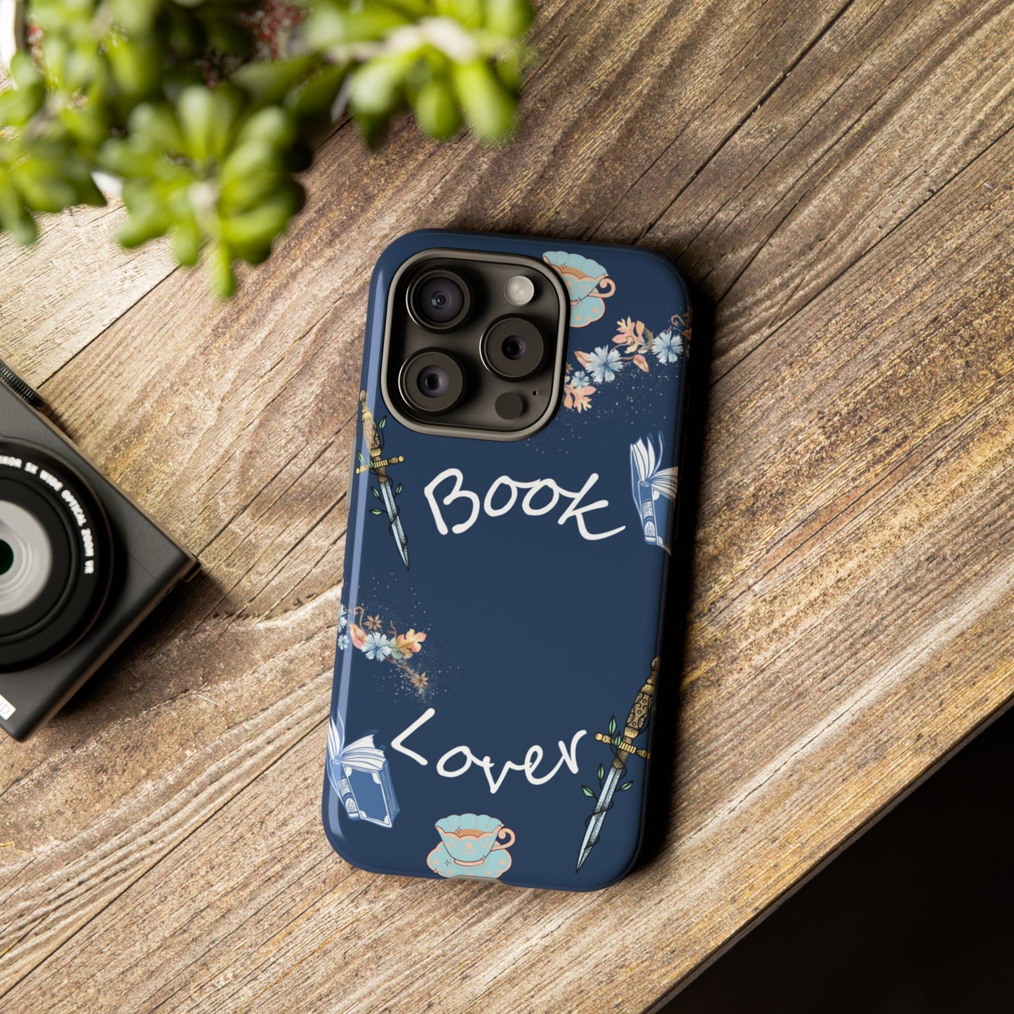 Book Lover Navy Phone Case