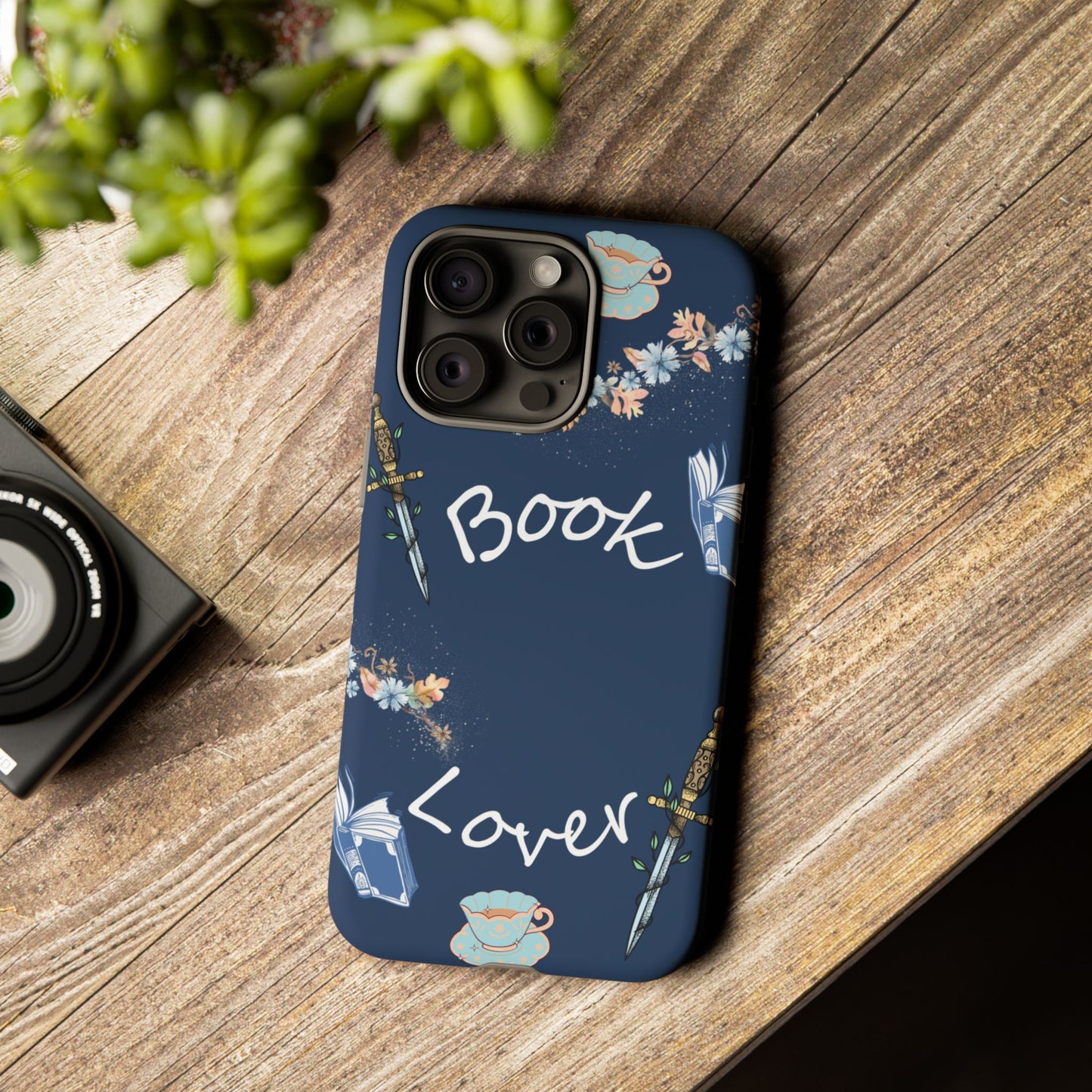 Book Lover Navy Phone Case