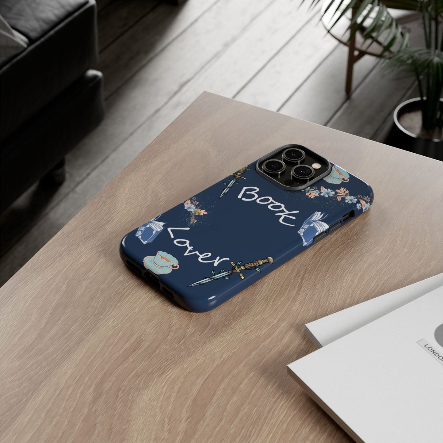 Book Lover Navy Phone Case