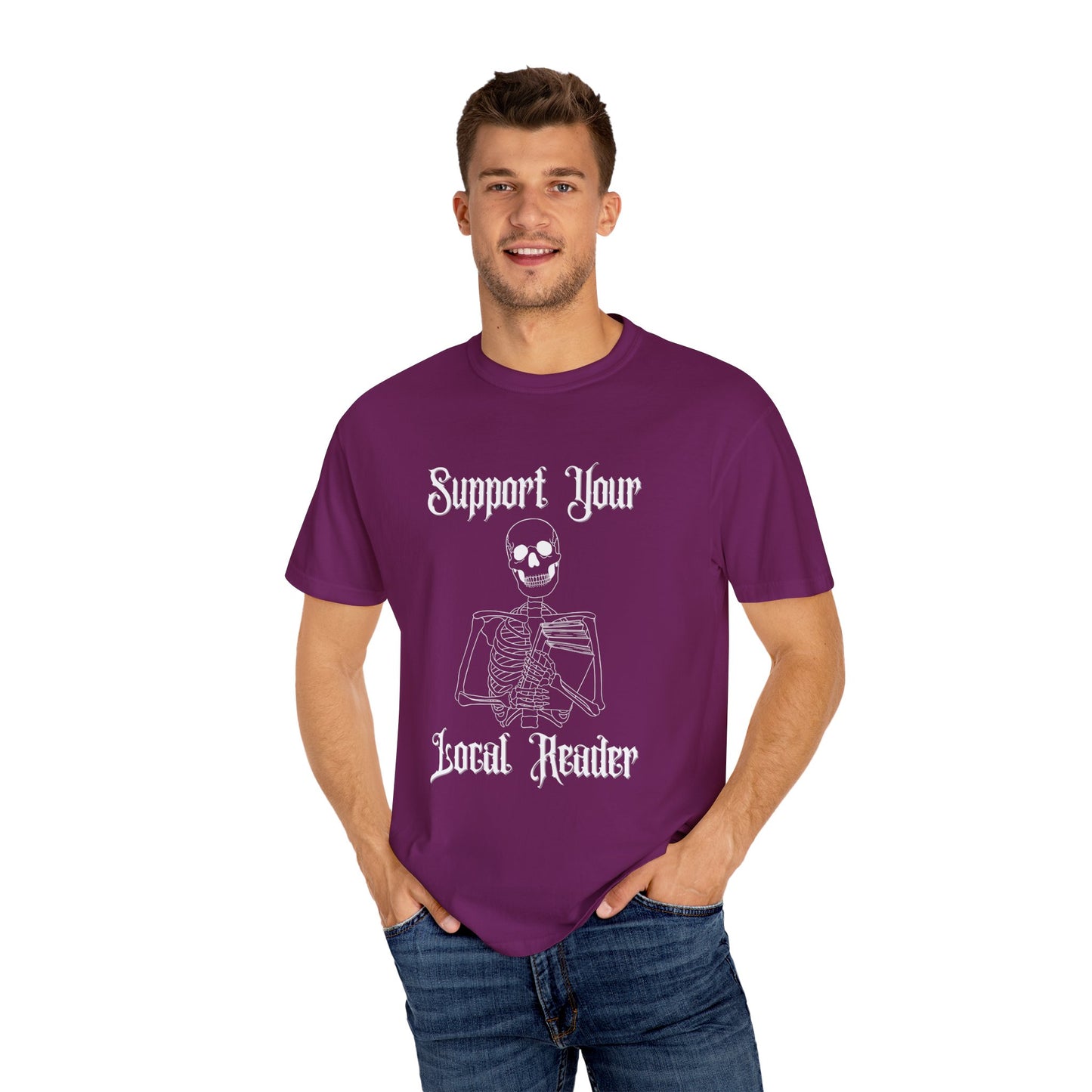 Support Your Local Reader Skeleton Tee