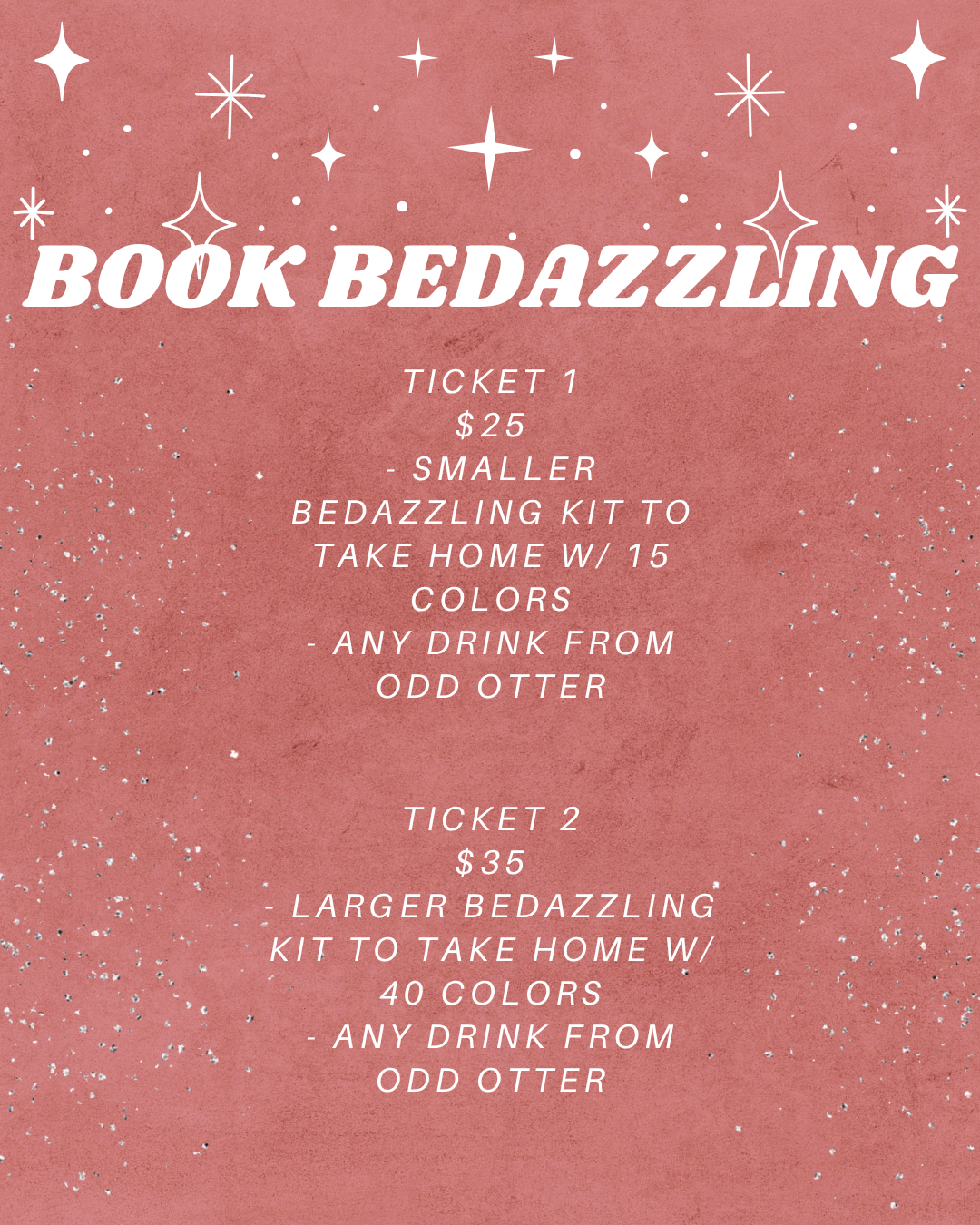 Book Bedazzling at Odd Otter