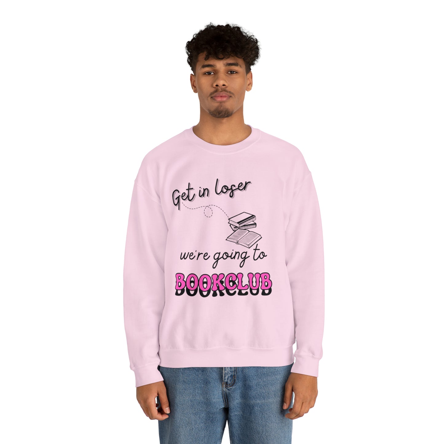Get In Loser Black Font Crew