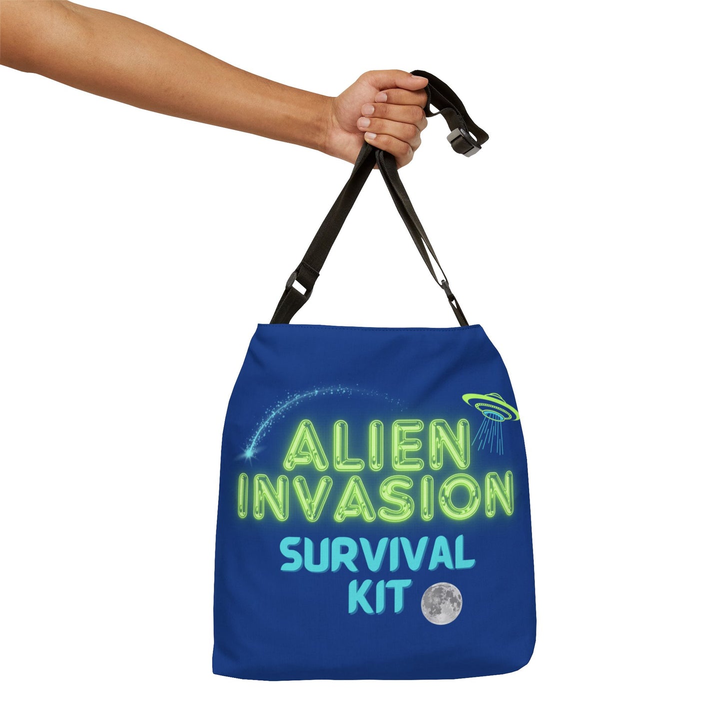 Alien Invasion Tote Bag Blue