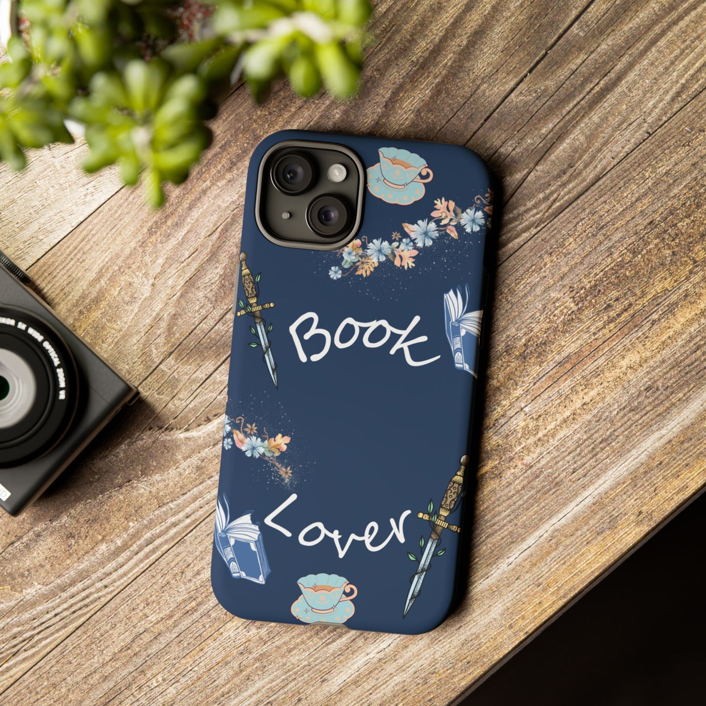 Book Lover Navy Phone Case