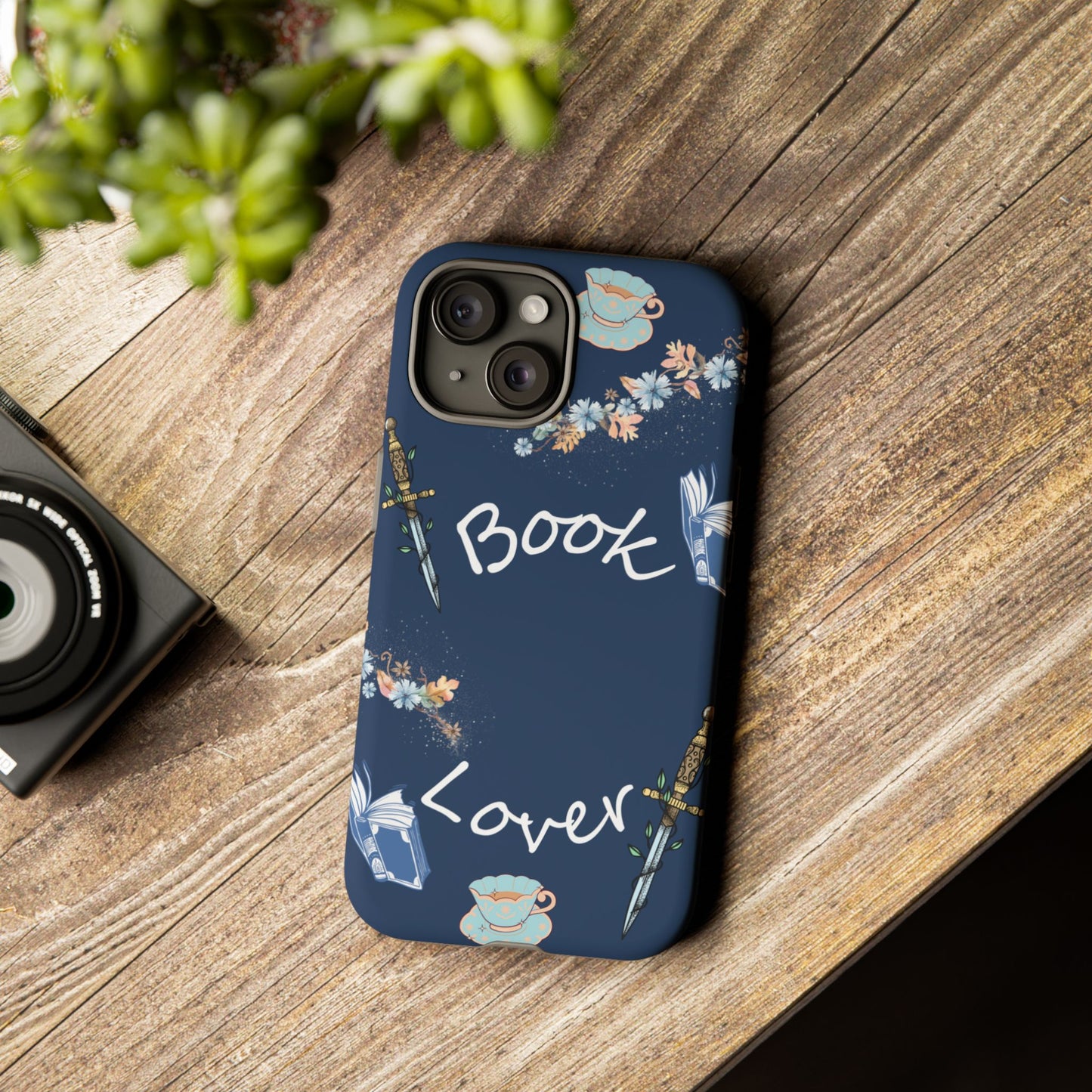 Book Lover Navy Phone Case