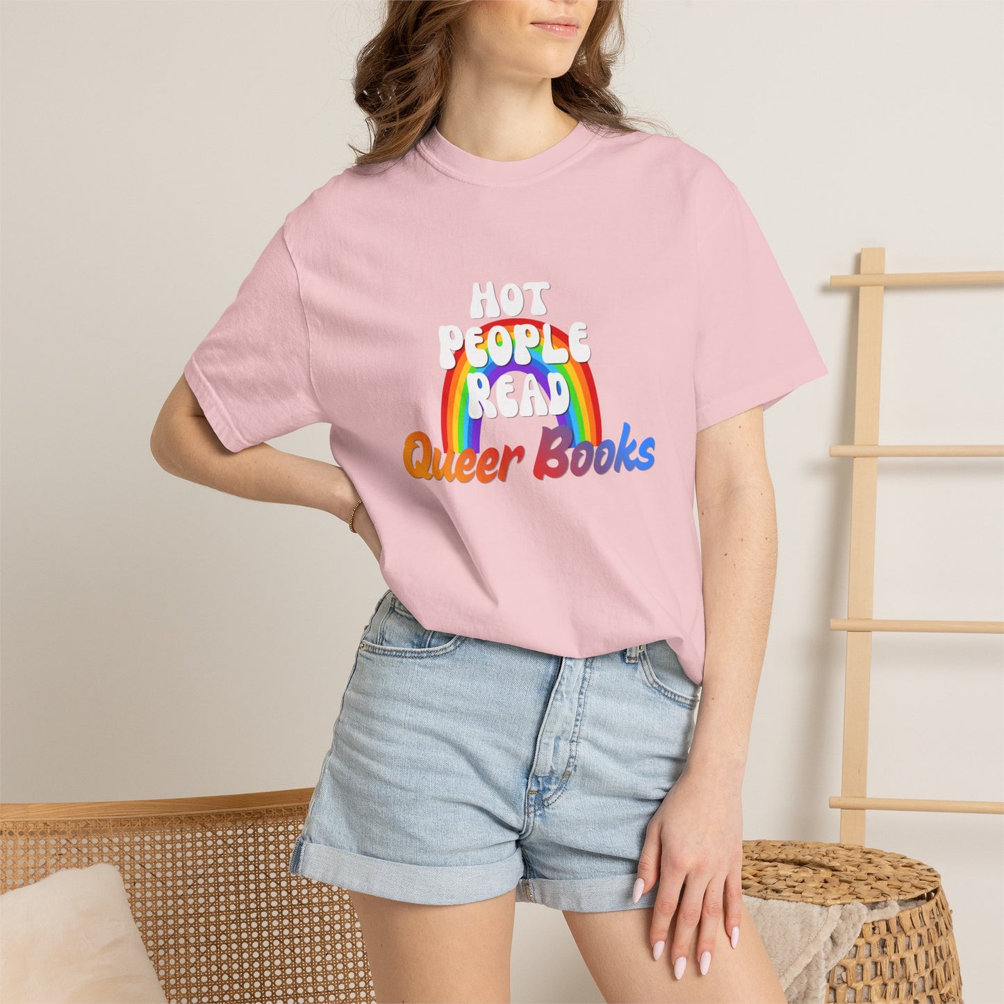 Read Queer Books Yellow to Blue Tee