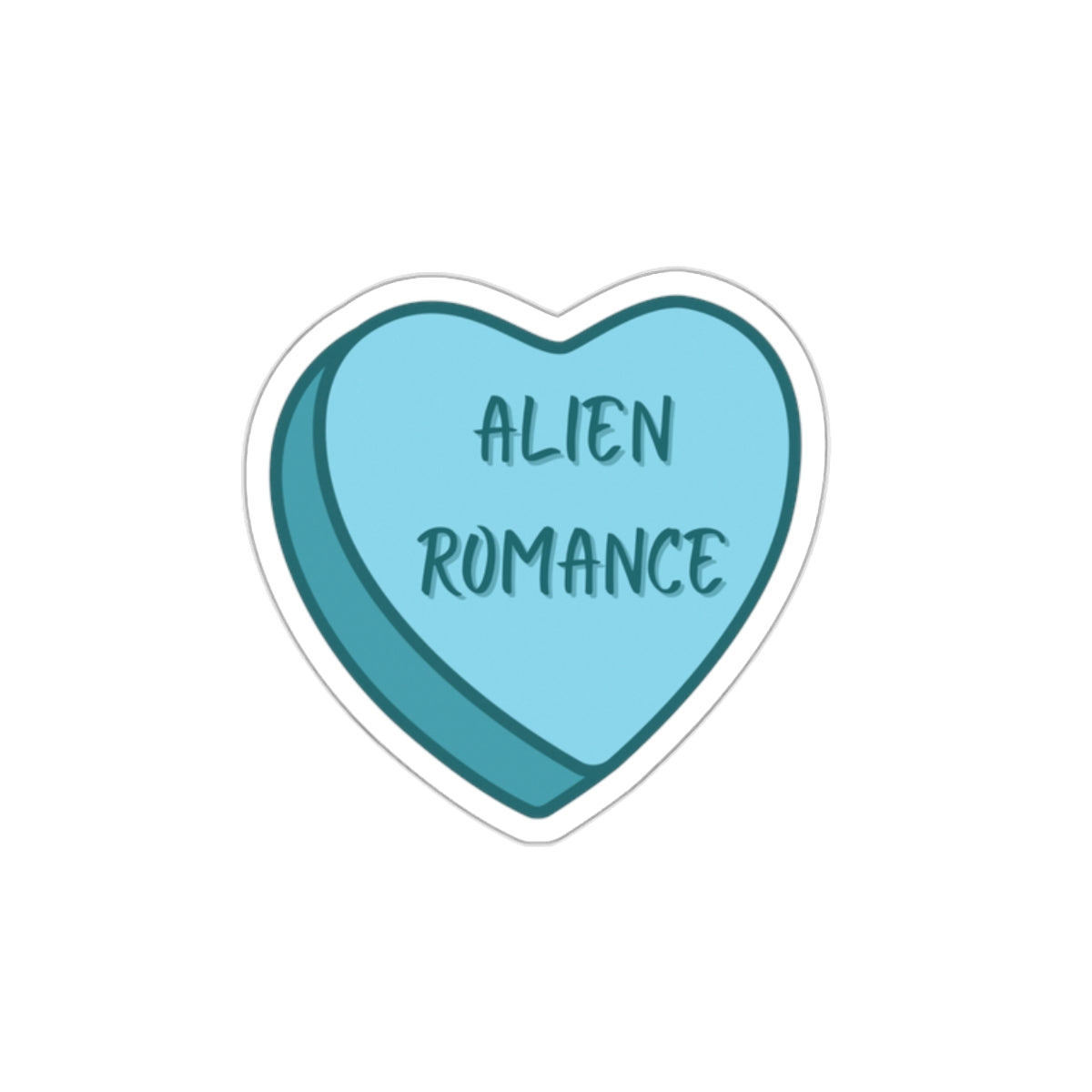 Alien Romance Heart Sticker