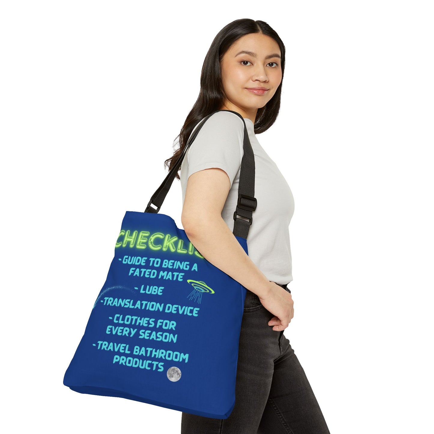 Alien Invasion Tote Bag Blue