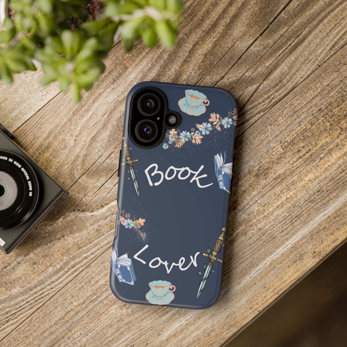 Book Lover Navy Phone Case