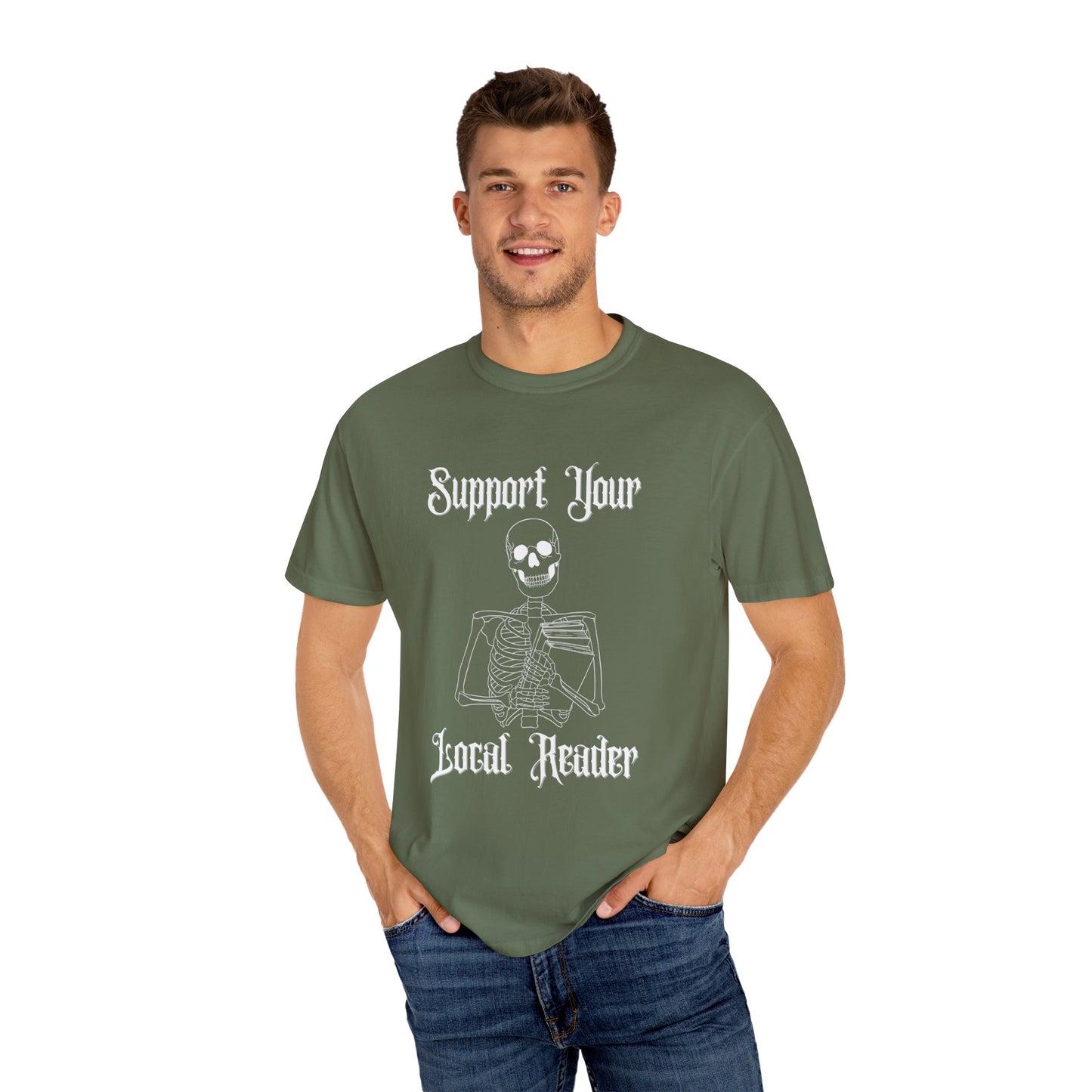 Support Your Local Reader Skeleton Tee