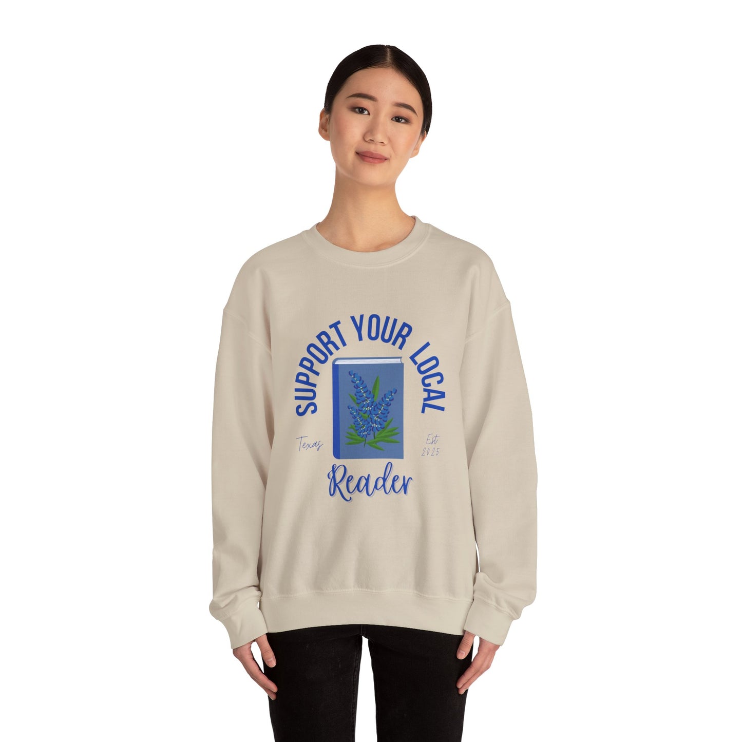 Support Your Local Reader TX Crewneck