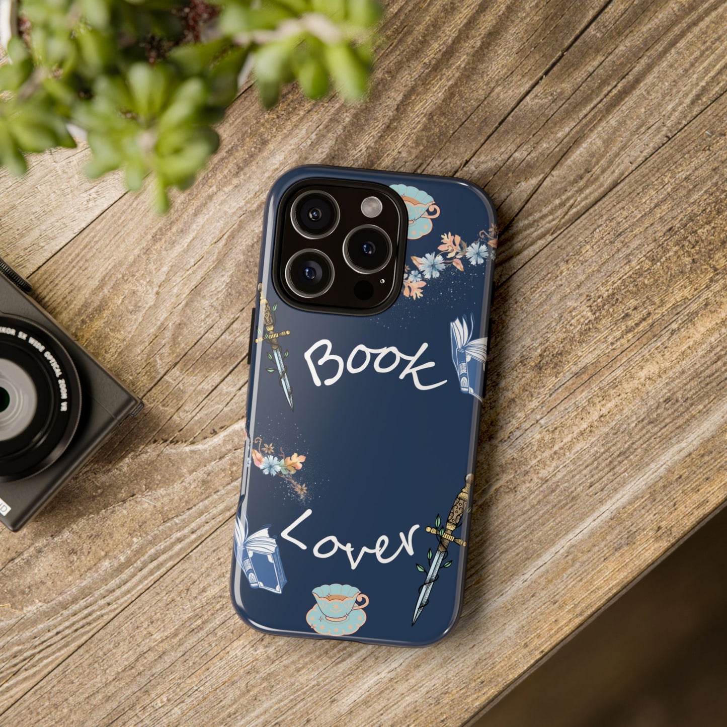 Book Lover Navy Phone Case