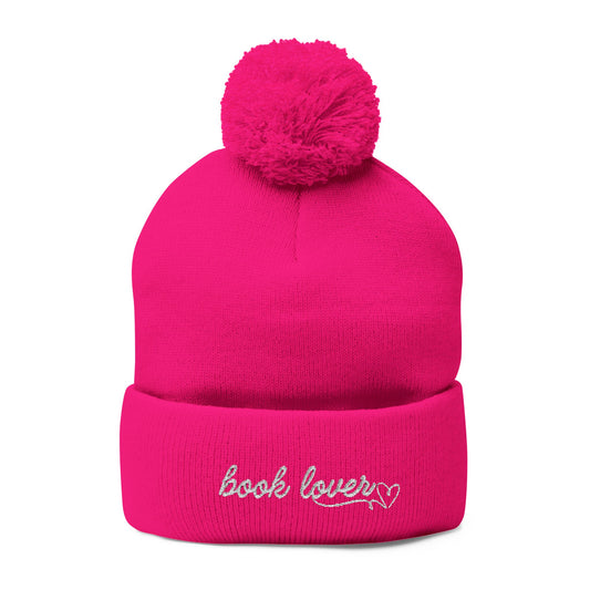 Book Lover Pom Pom Beanie