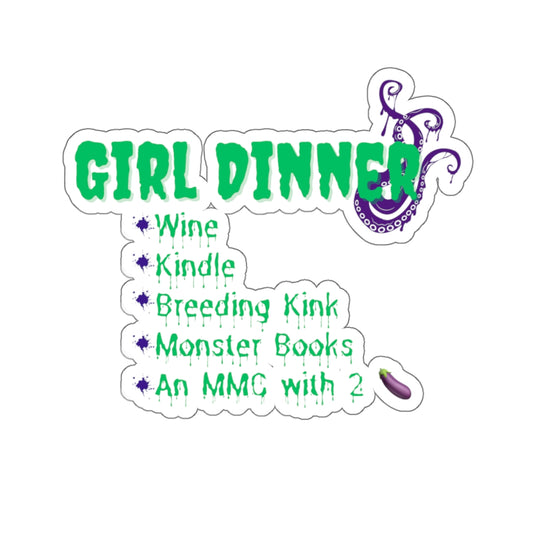 Girl Dinner Green Sticker