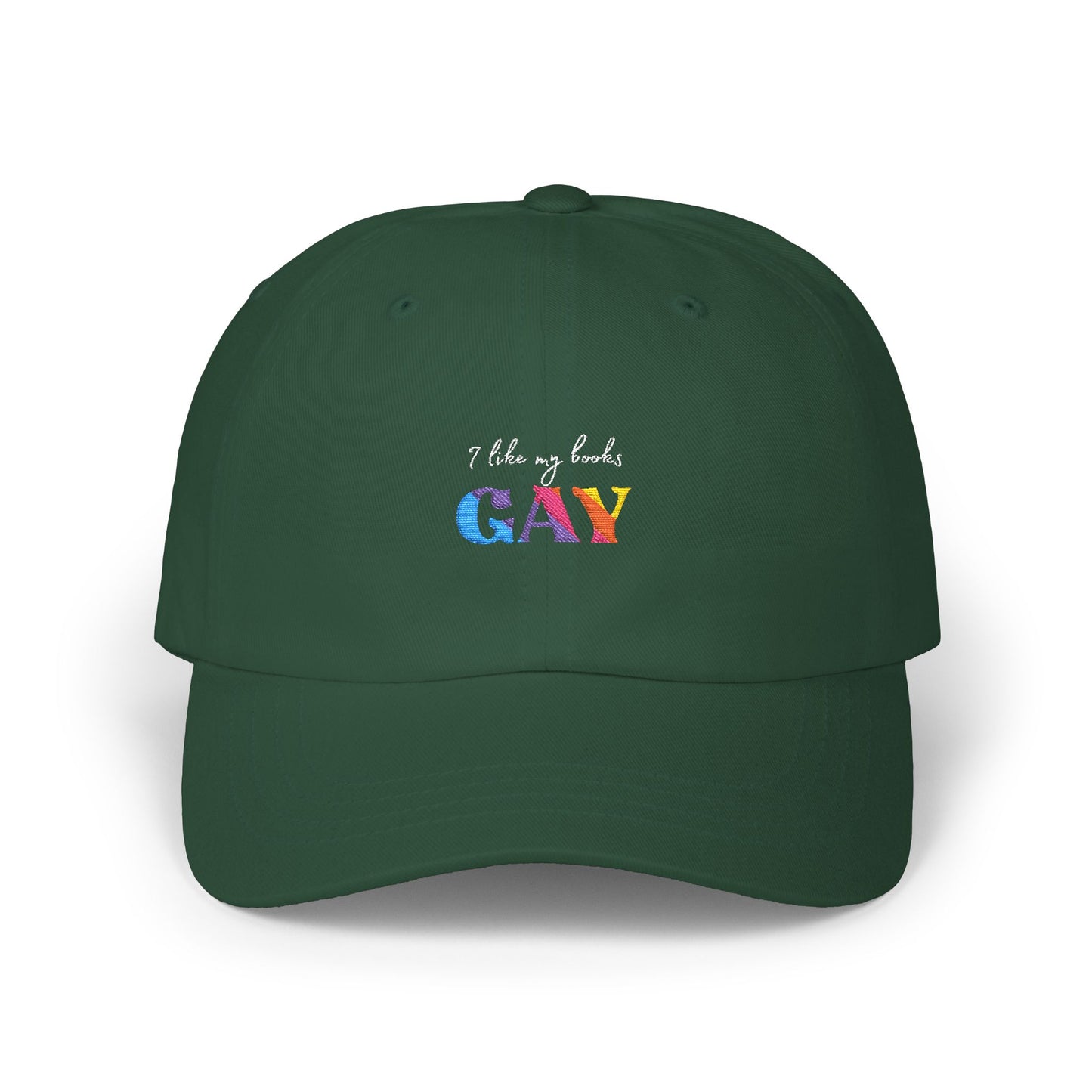 I Like My Books Gay Embroidered Hat