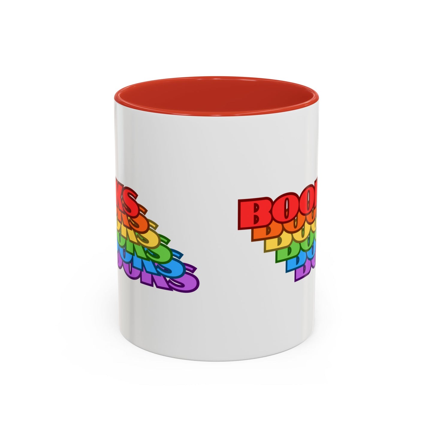Books Rainbow Accent Mug