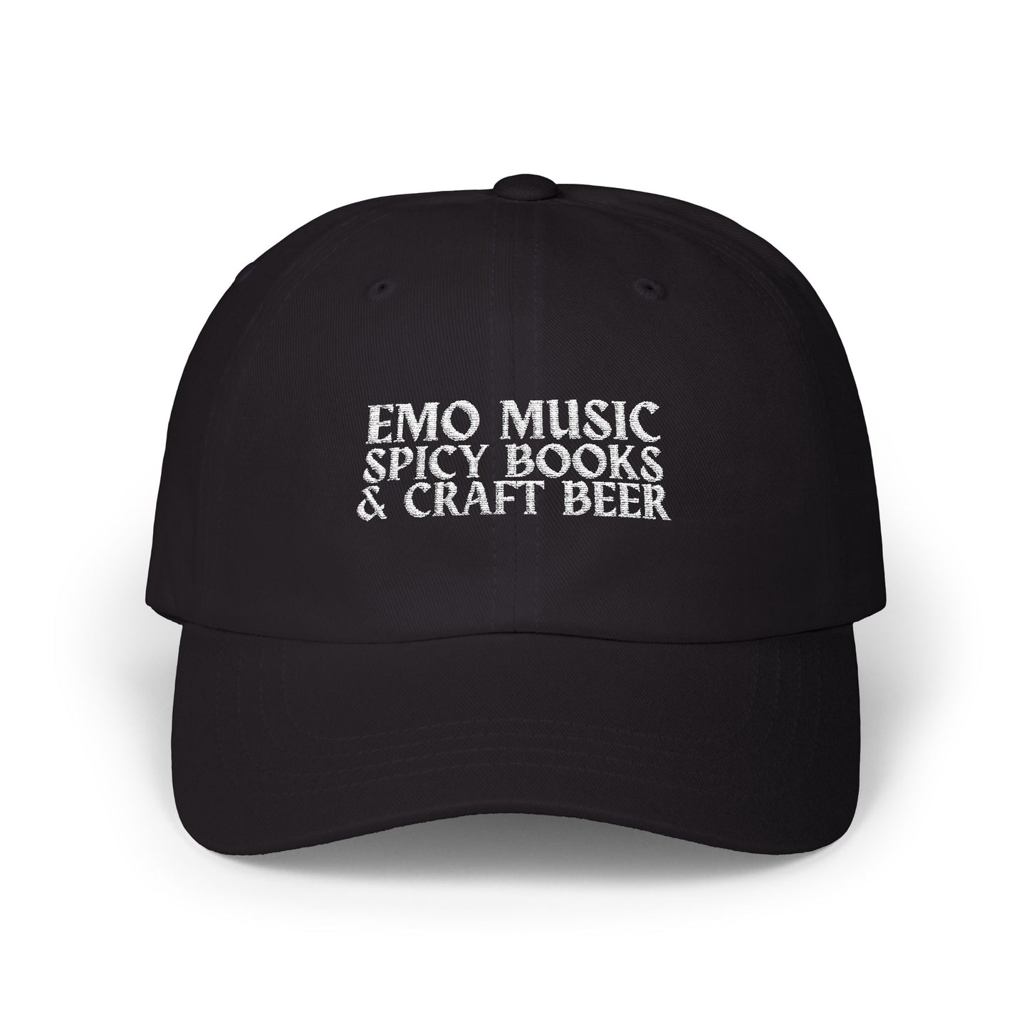 Emo Music, Spicy Books, Craft Beer Hat