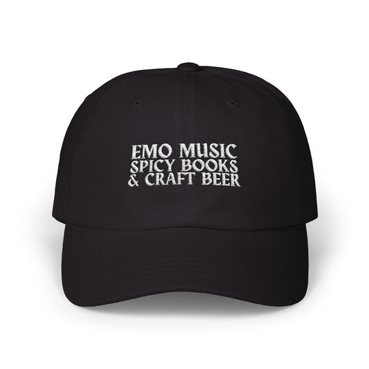 Emo Music, Spicy Books, Craft Beer Hat