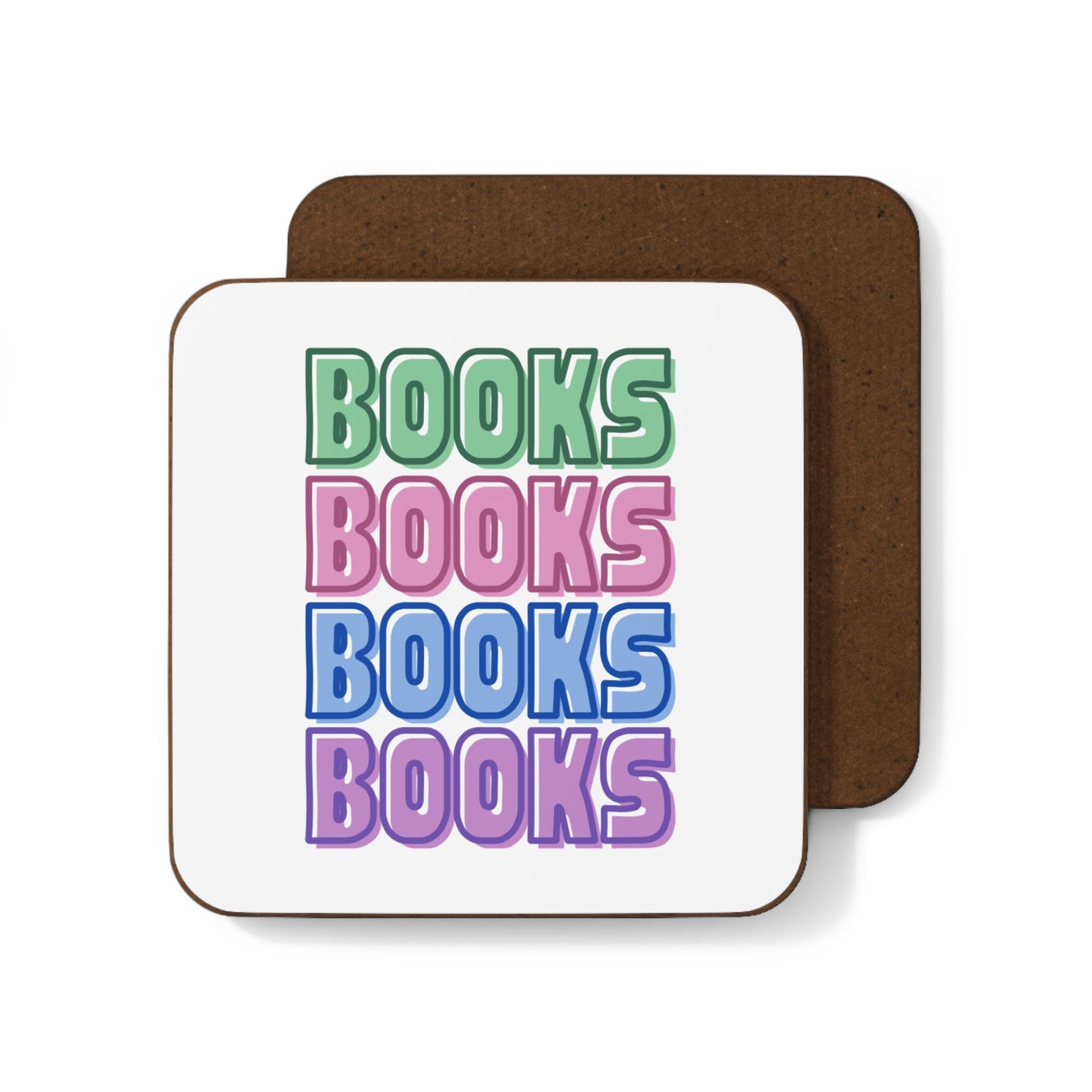 Books Colorful Stack Coaster