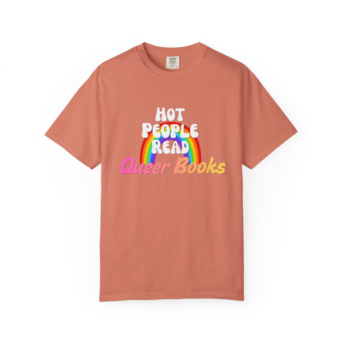 Read Queer Books Pink to Yellow Tee