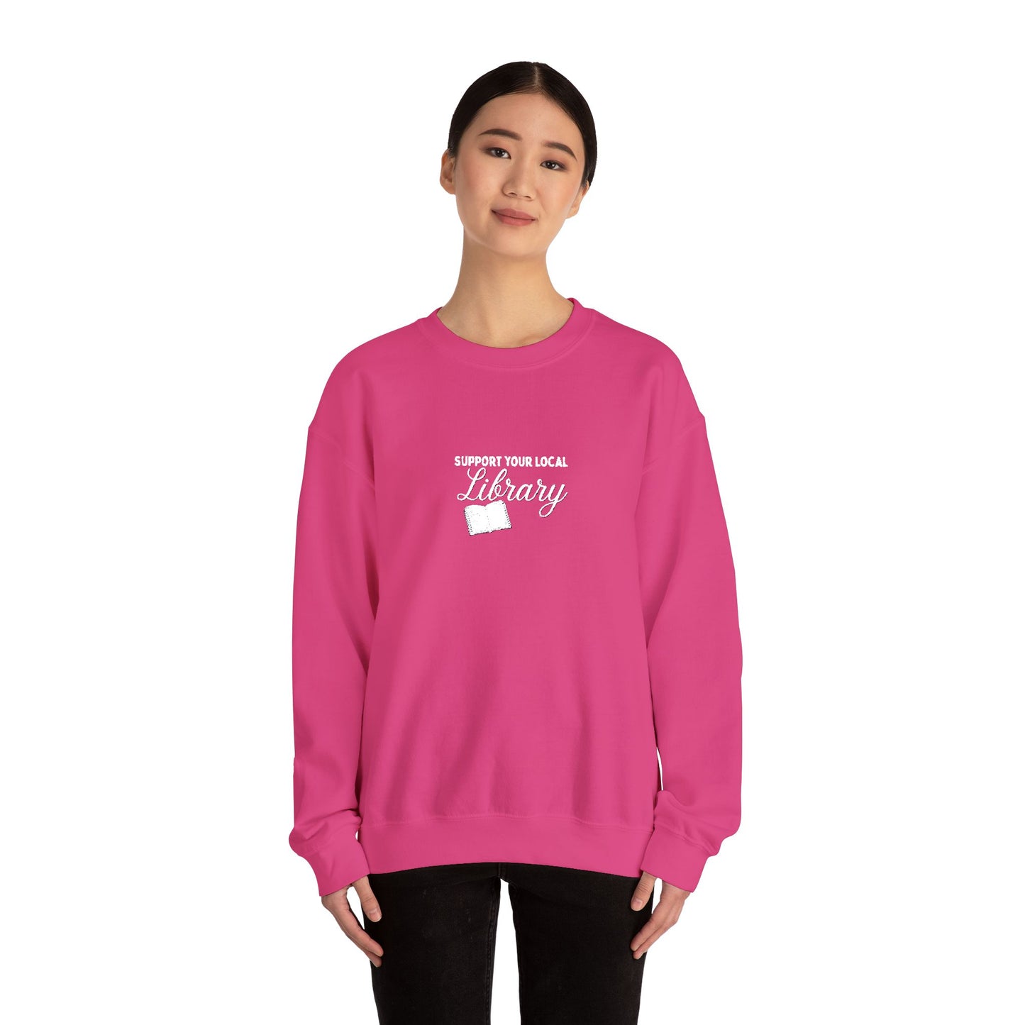Support Your Local Library Crew Embroidered