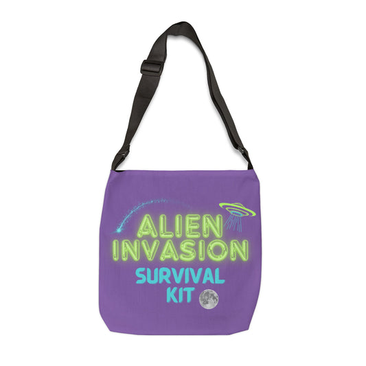 Alien Invasion Tote Bag Purple