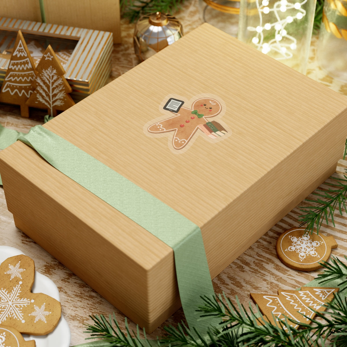 Gingerbread Reader Sticker
