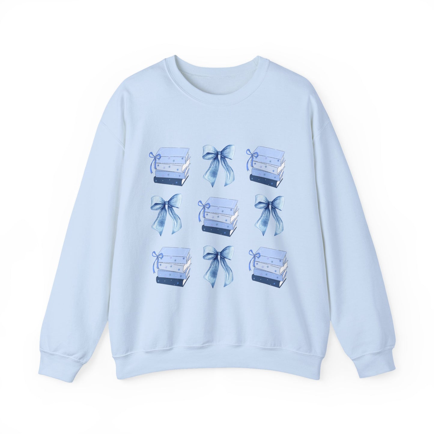 Blue Bookish Bows Crew