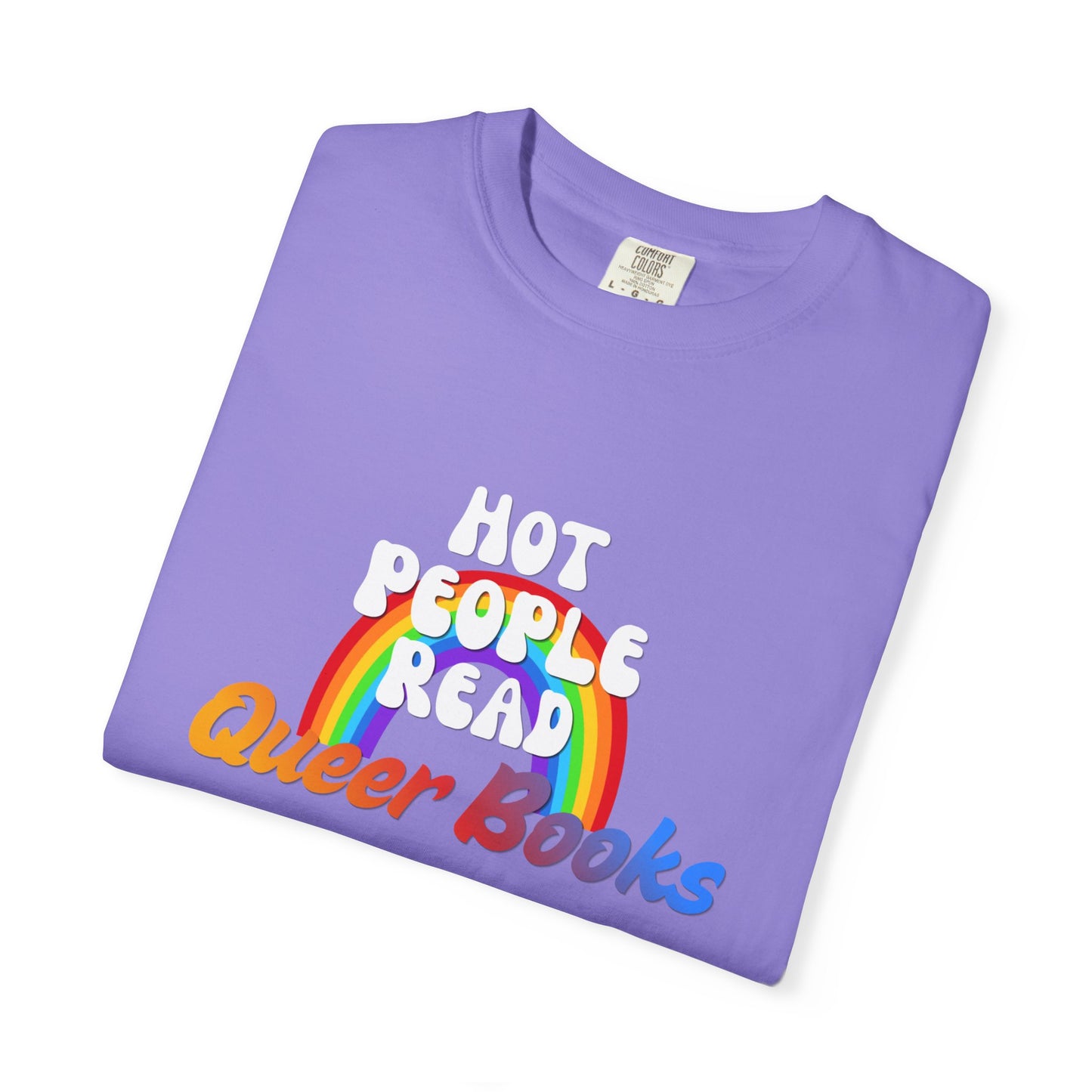 Read Queer Books Yellow to Blue Tee