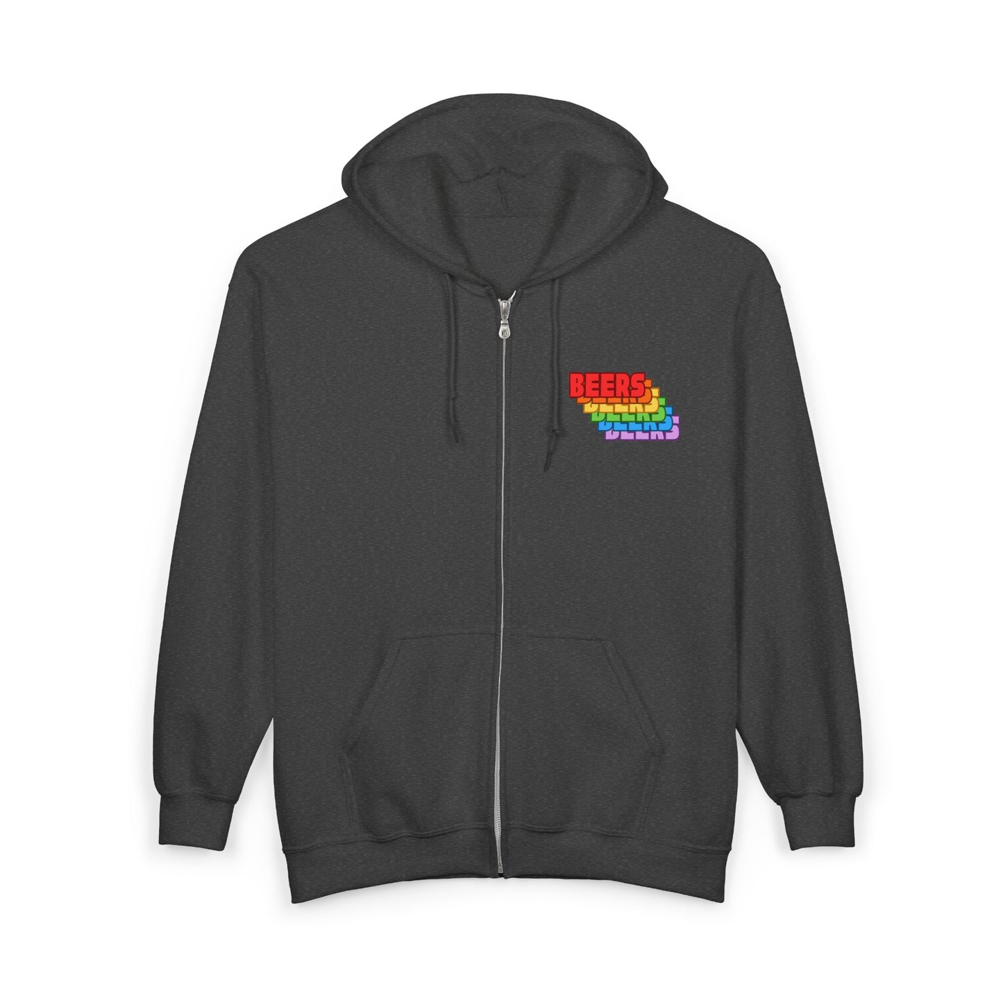 Rainbow 'BEERS' Zip Hoodie
