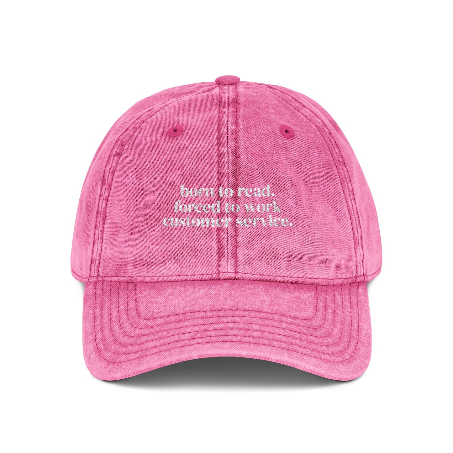 Born To Read Vintage Embroidered Cap