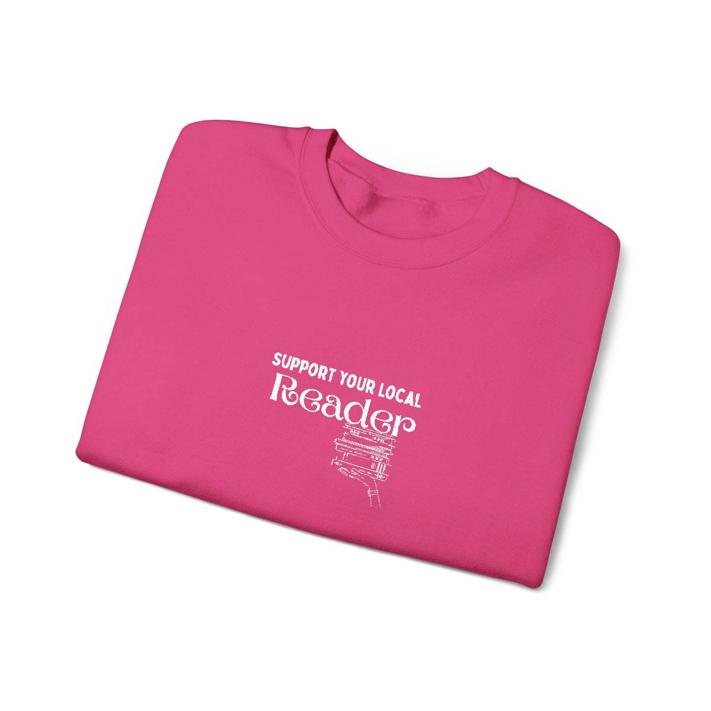 Support Your Local Reader Embroidered Crew