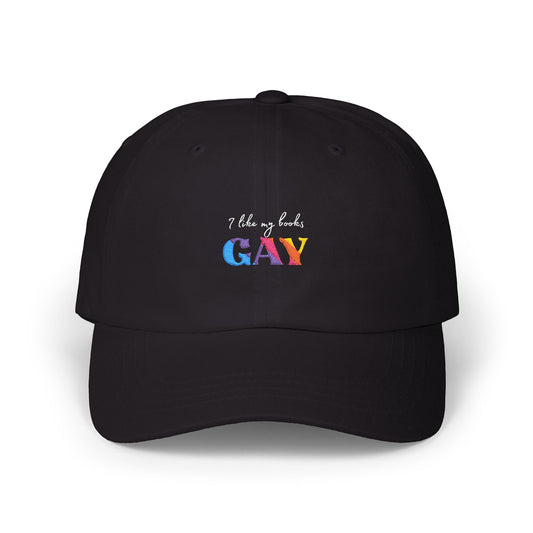 I Like My Books Gay Embroidered Hat