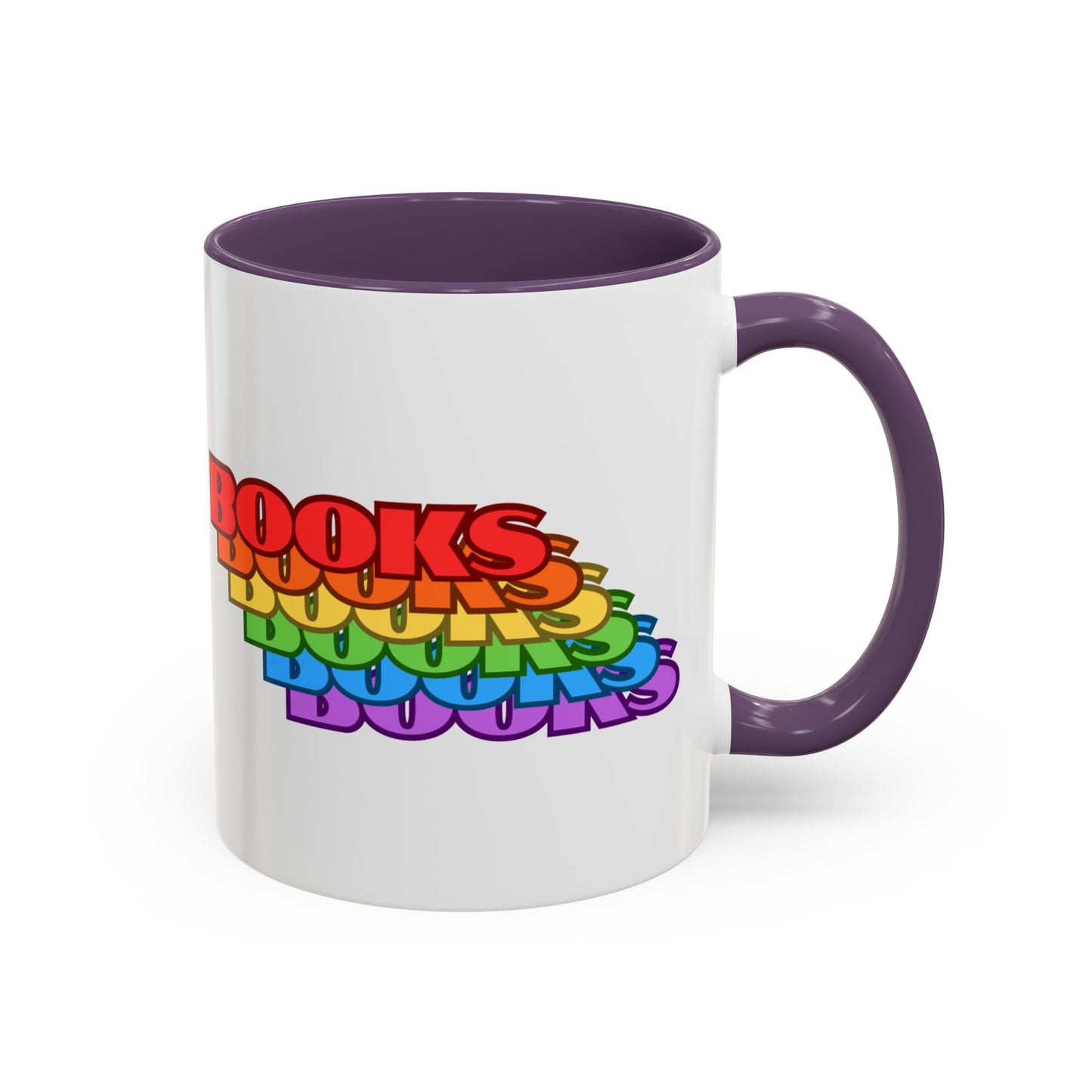 Books Rainbow Accent Mug