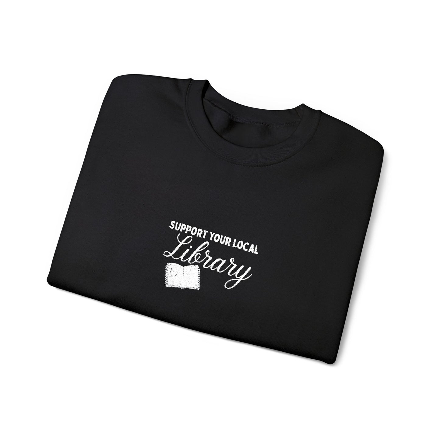 Support Your Local Library Crew Embroidered
