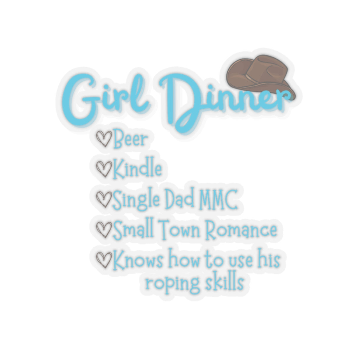 Girl Dinner Blue Sticker