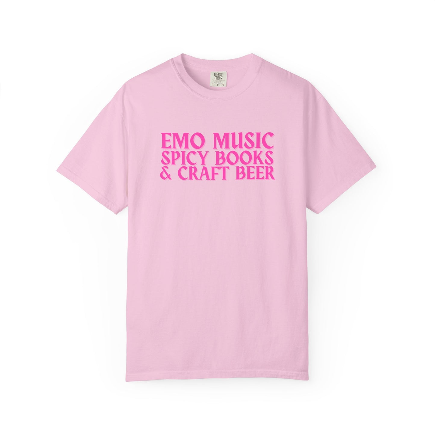 Pink Emo Music, Spicy Books & Craft Beer Tee