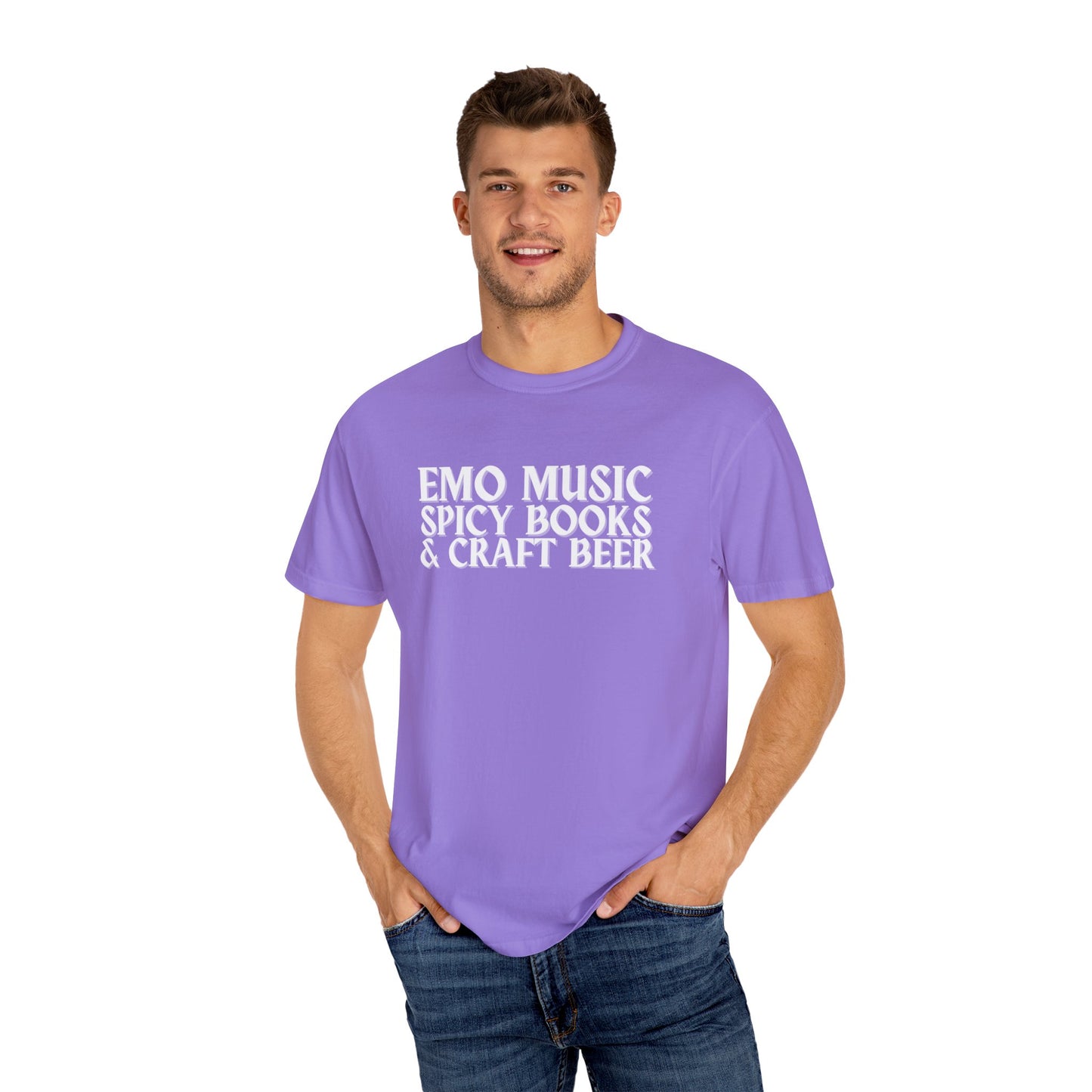 Emo Music, Spicy Books & Craft Beer Tee