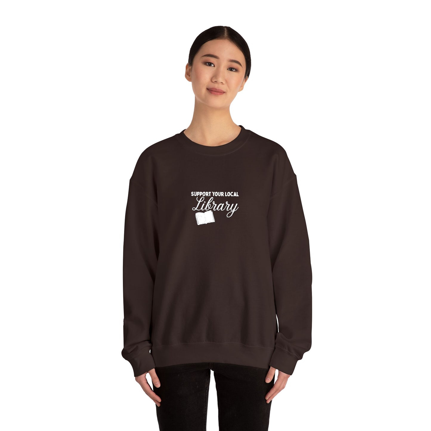 Support Your Local Library Crew Embroidered