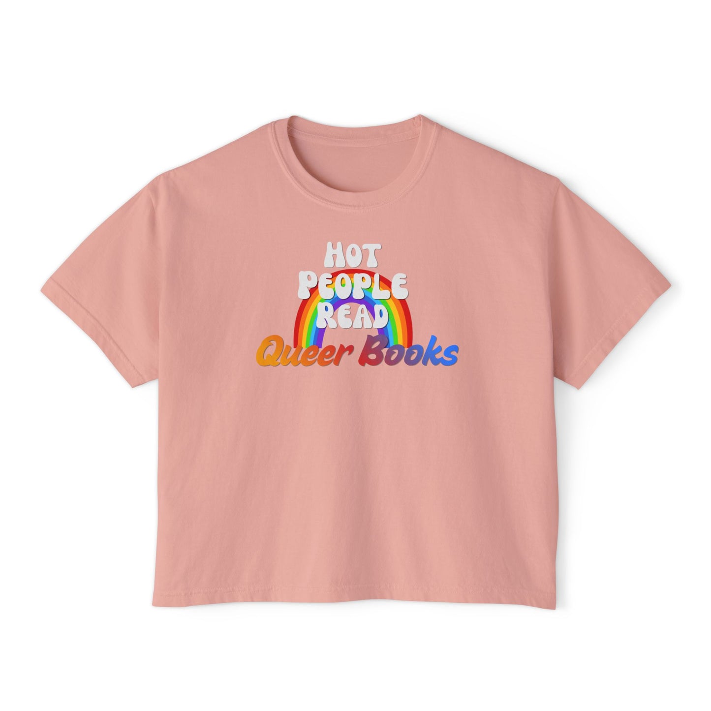 Read Queer Books Yellow to Blue Cropped Tee
