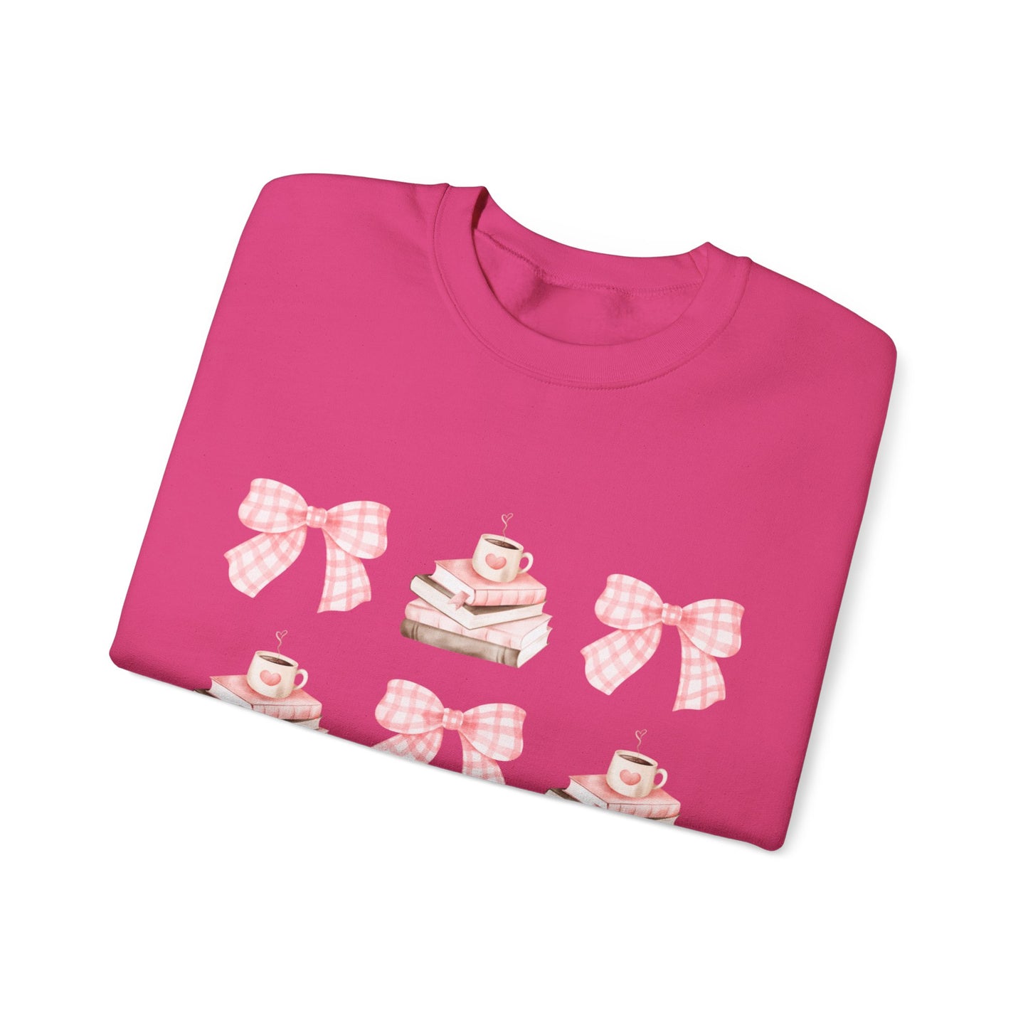 Pink Bookish Bows Crew
