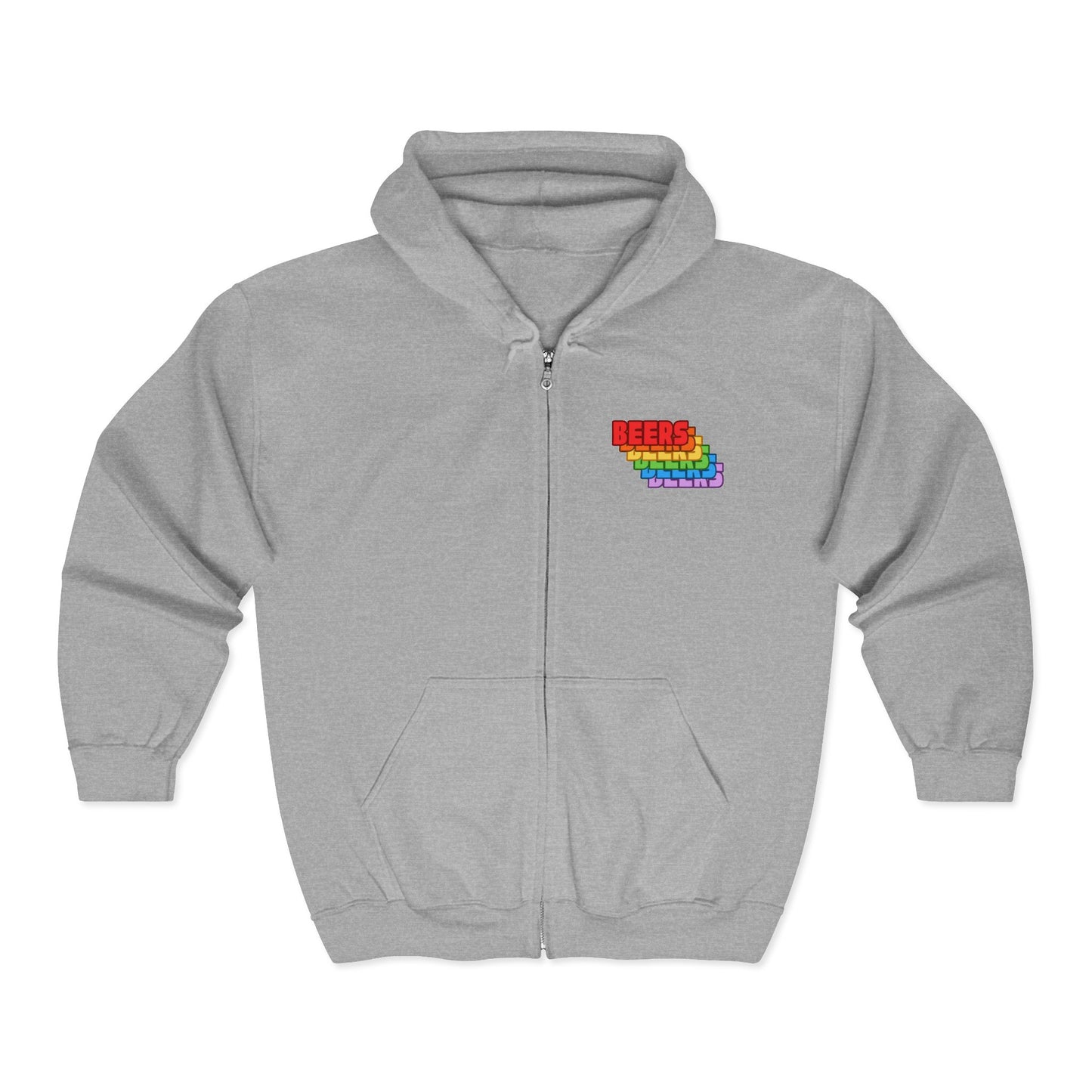 Rainbow 'BEERS' Zip Hoodie